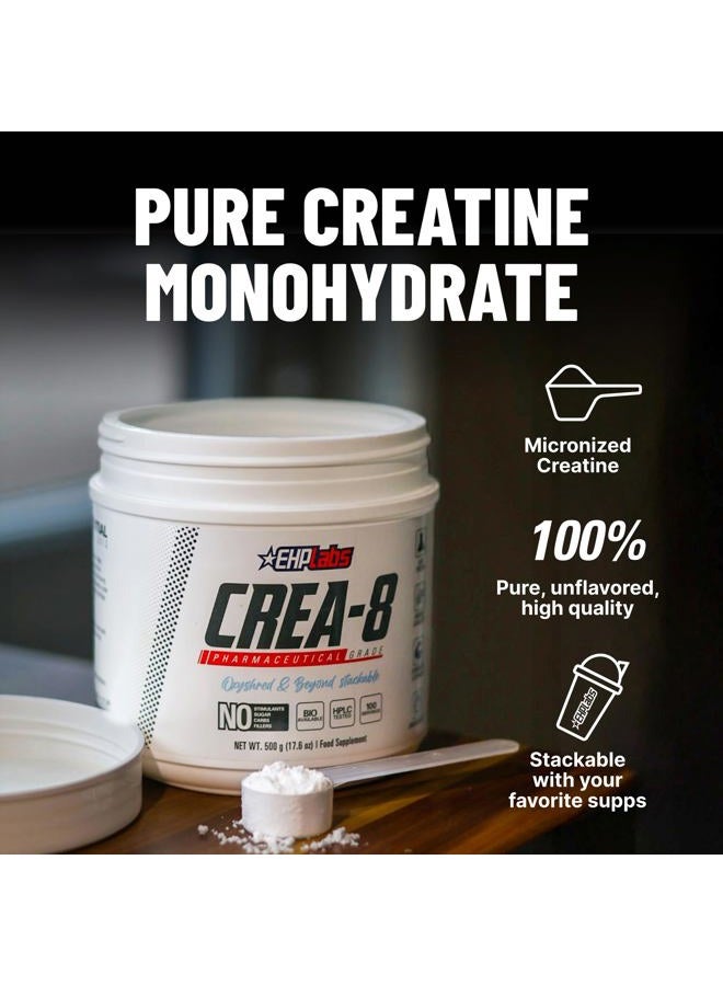 EHP Labs CREA-8 كرياتين مونوهيدرات (500 جرام) يبني كتلة عضلية خالية من الدهون، يحسن القوة والطاقة، يسرع أوقات التعافي - 100 حصة - Image 3